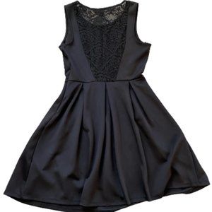 Forever 21 Black Tattoo Lace Back Dress - S